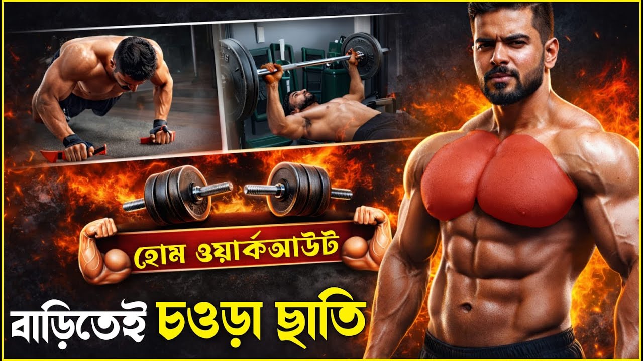 ছাতি চওড়া করার সেরা উপায় | বাড়িতেই বুক চওড়া করবেন যেভাবে | Home Chest Workout Bangla