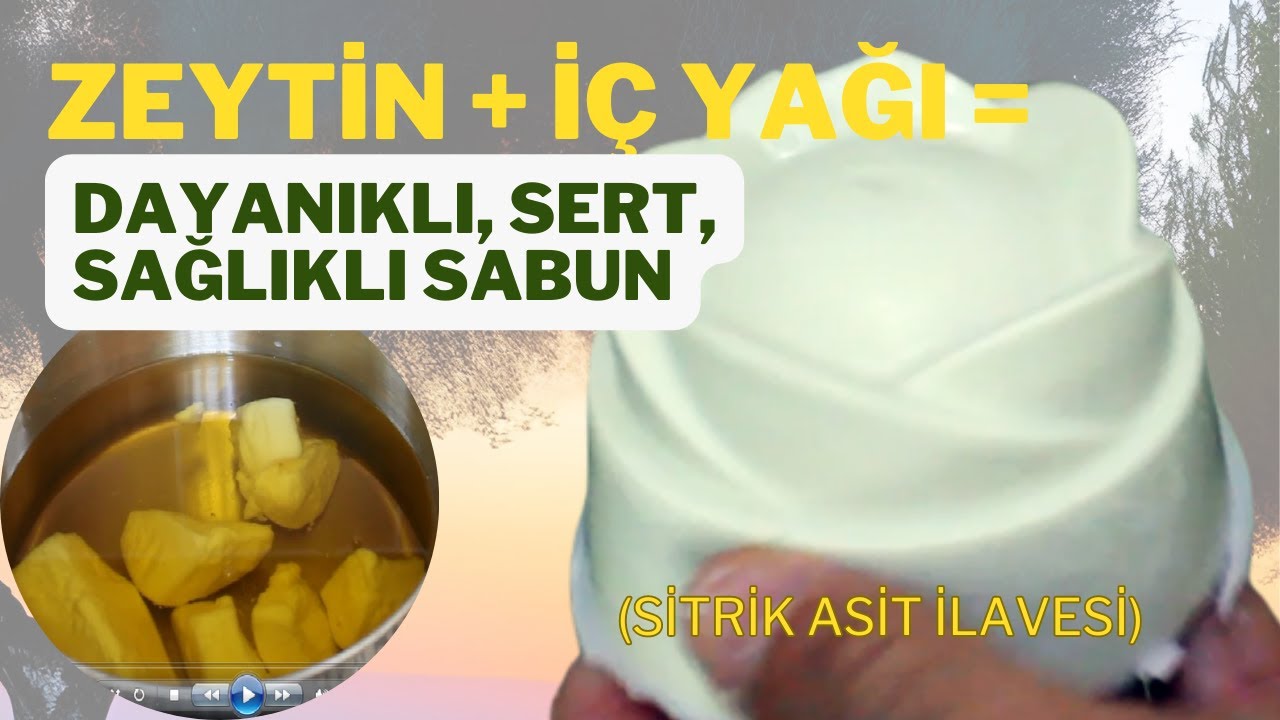 DAHA SERT ve DAYANIKLI ZEYTİNYAĞI SABUNU NASIL YAPILIR? İç yağı - Zeytinyağı sabunu.