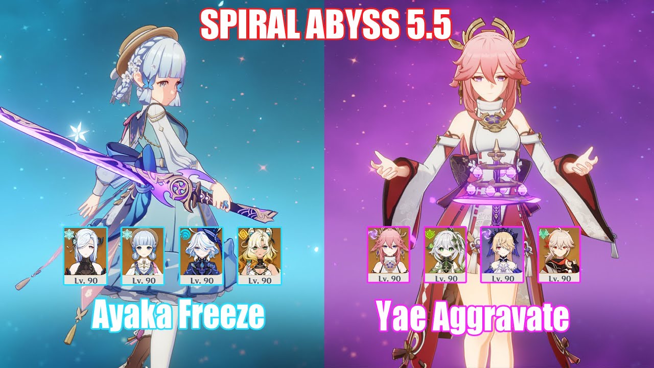 C0 Ayaka Freeze & C0 Yae Aggravate | Spiral Abyss 5.5 | Genshin Impact