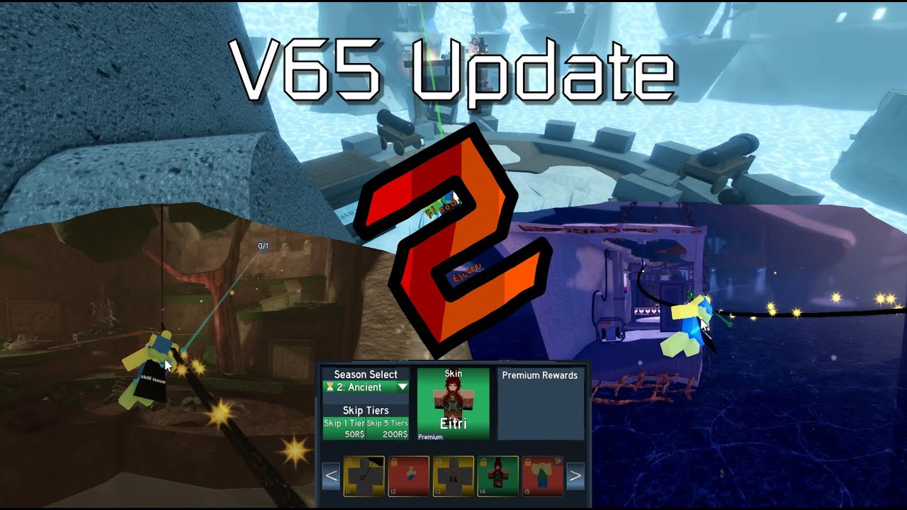 Flood Escape 2 V65 Update | Floodpass Season 2, New Easy Map, and 2 Redux Maps