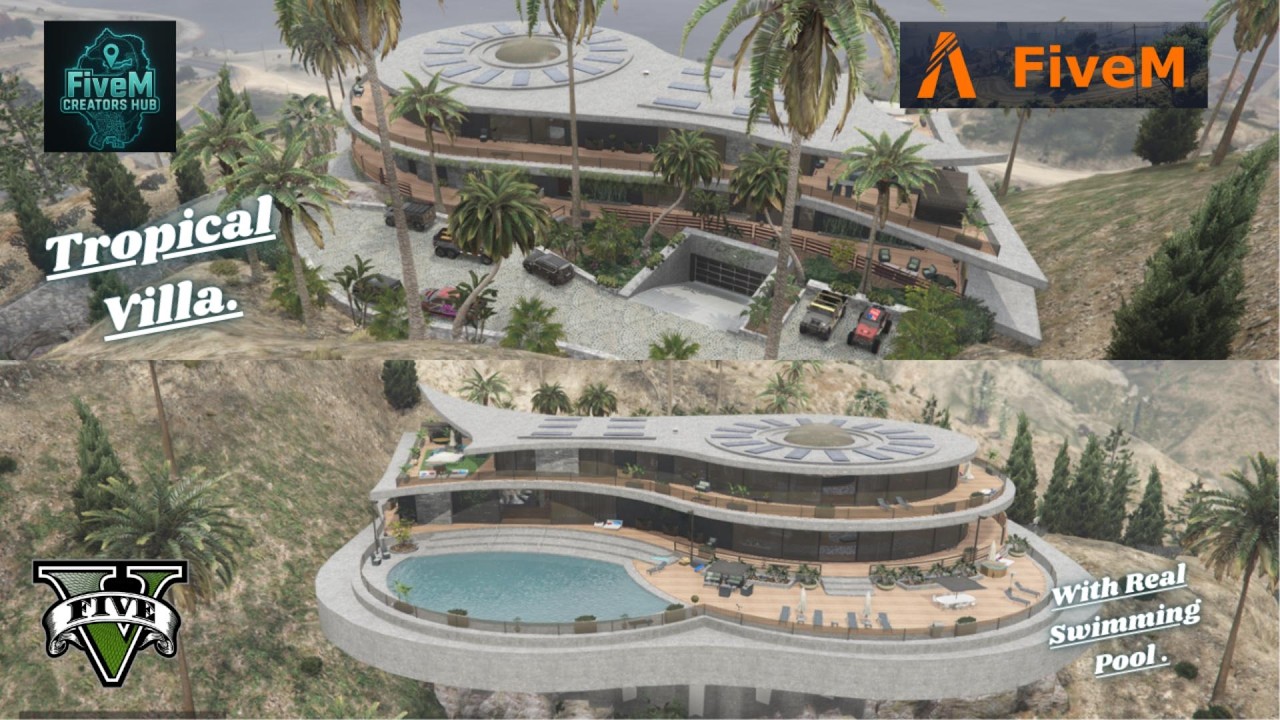 🌴 Tropical Villa MLO | FiveM Villa | Luxury Roleplay & Gang Mansion | FiveM Creator Hub #mlo #fivem