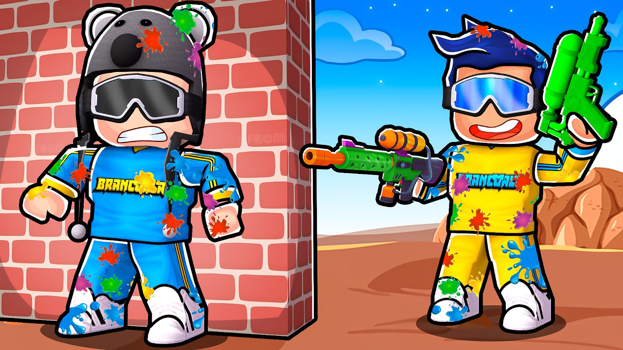 ROBLOX PAINTBALL BRANCOALA VS MARCOS - BrancoalaGames