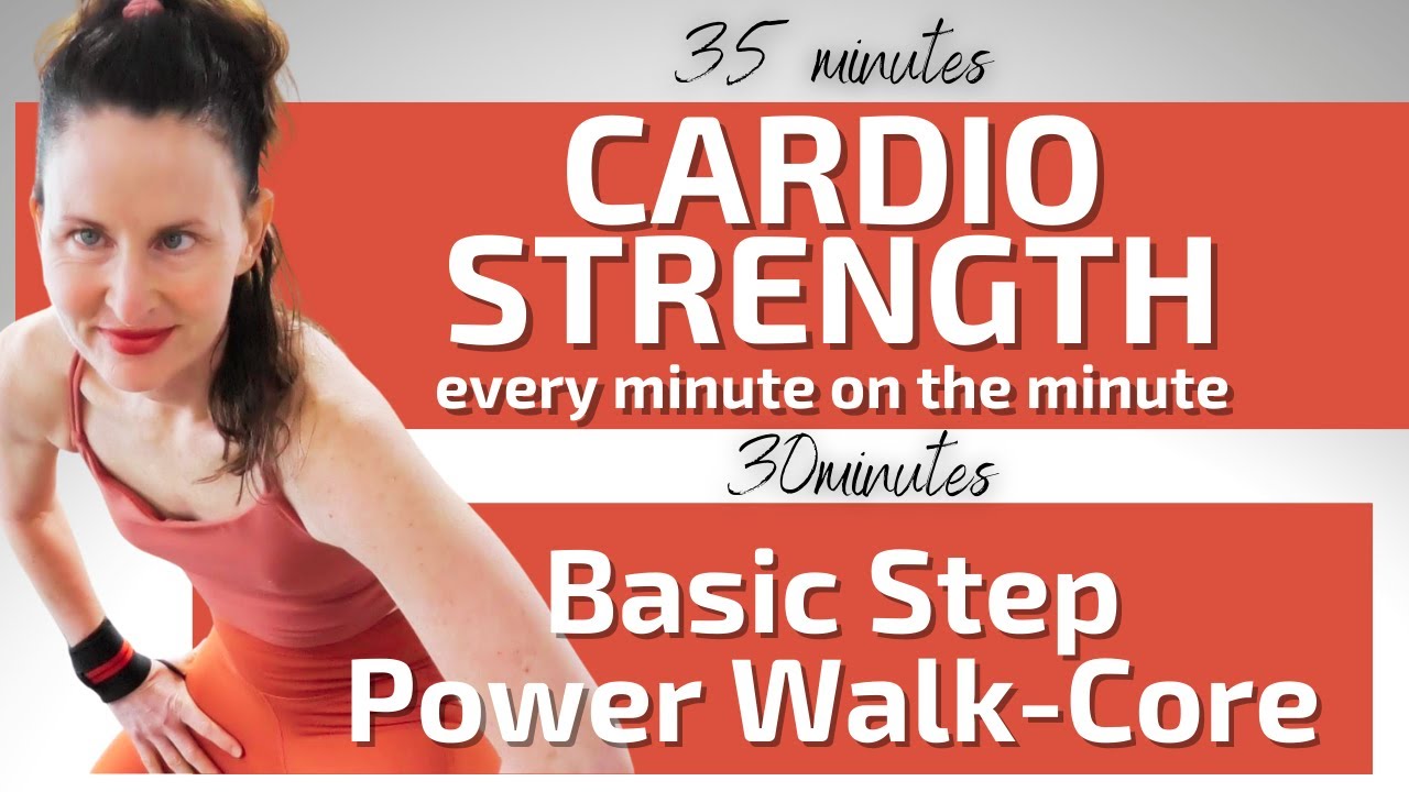 LIVE #302➡️Every Minute On The Minute Workout➡️Cardio -Strength- Core ➡️Basic Step -Power Walk- Core