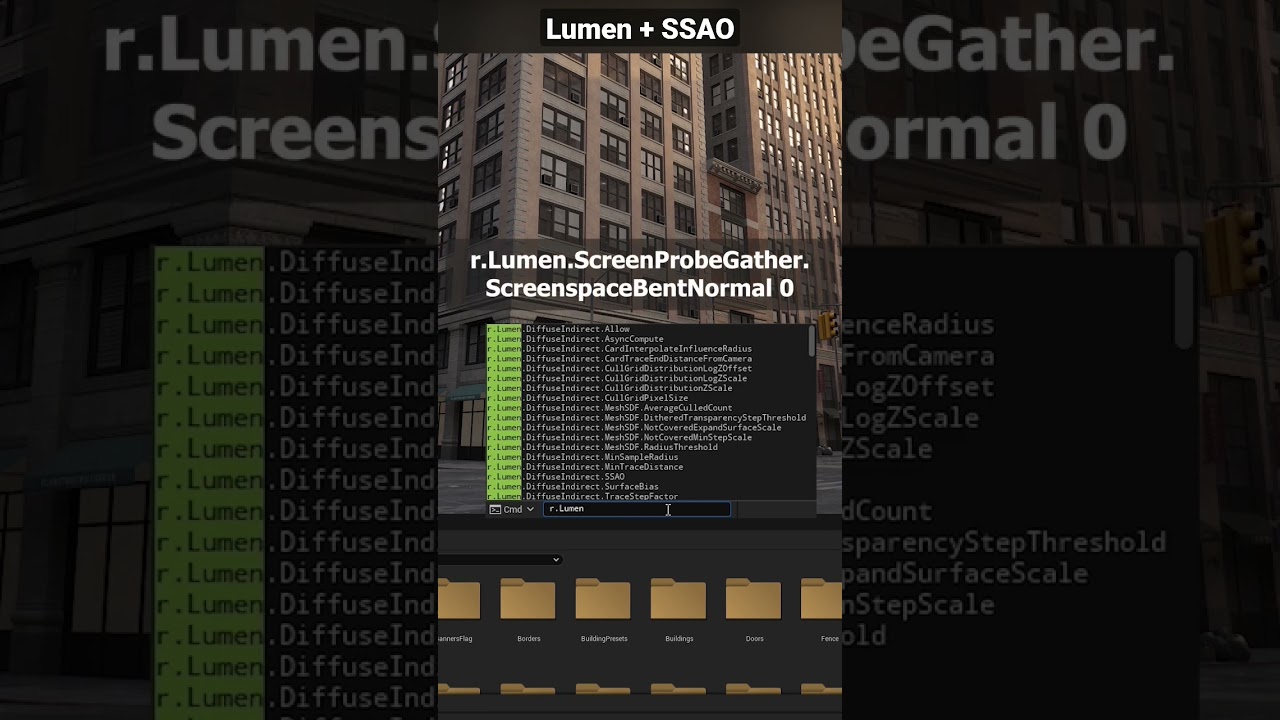 Как использовать Lumen и Screen Space Ambient Occlusion (SSAO) в Unreal Engine 5. #ue5 #unrealeng...