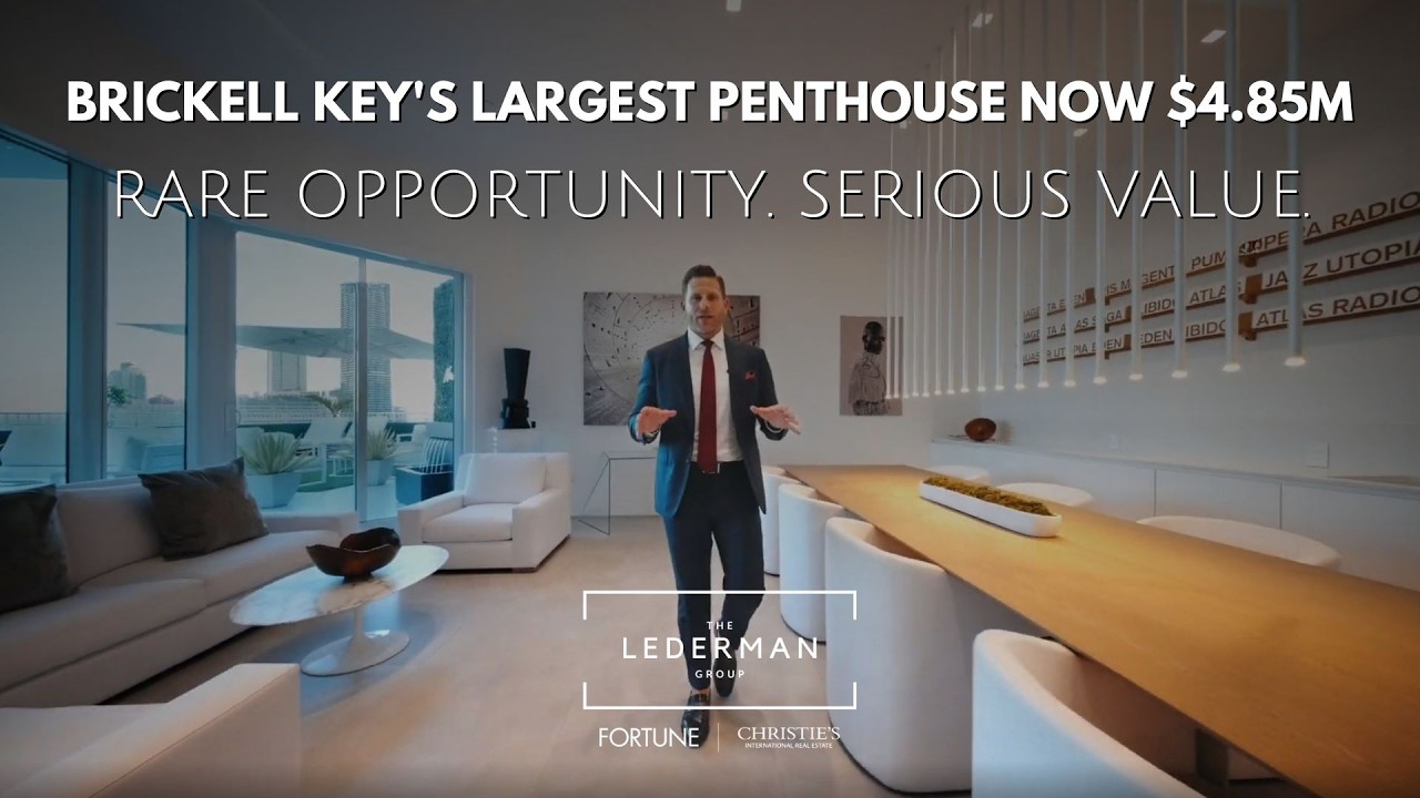 $4.85M Brickell Key Penthouse Tour | Largest Residence at Courts Brickell Key | Miami Home Tour