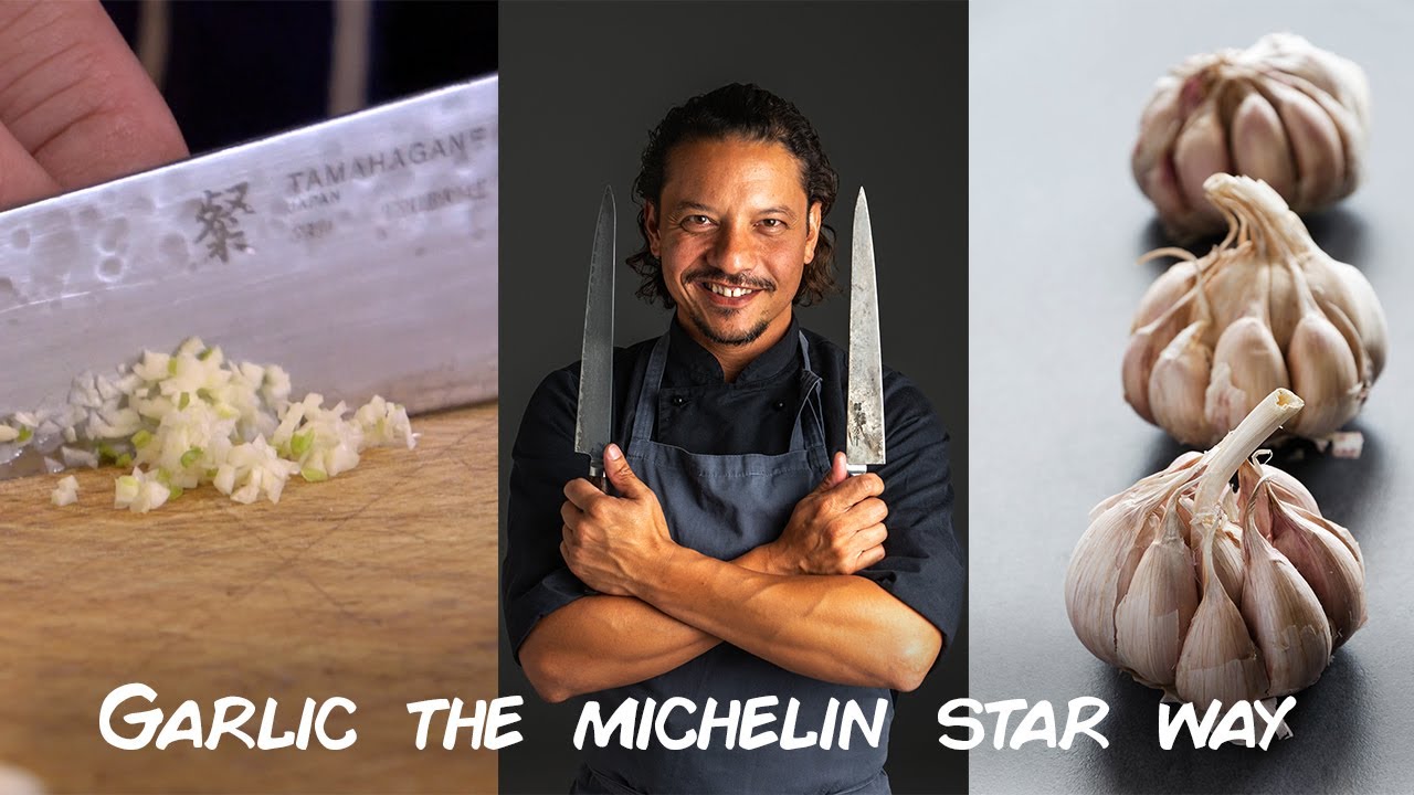 How to cut, NOT CHOP, your garlic ! (like at a 1 Michelin star restaurant)