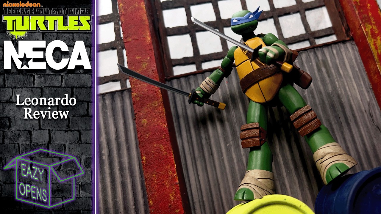 Neca Nickelodeon 2012 TMNT Ninja Turtles Leonardo Action Figure Toy Review