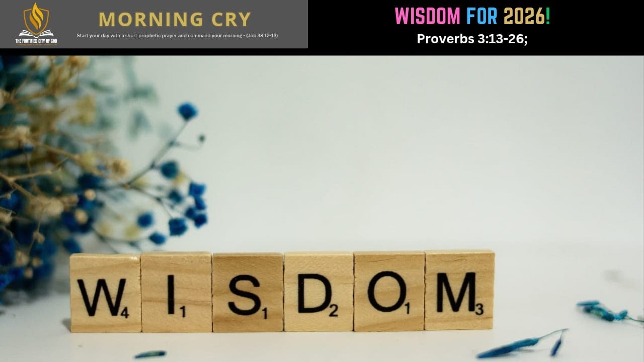 Morning Cry || WISDOM FOR 2026! (PROVERBS 3:13-26) || Pst. Ade