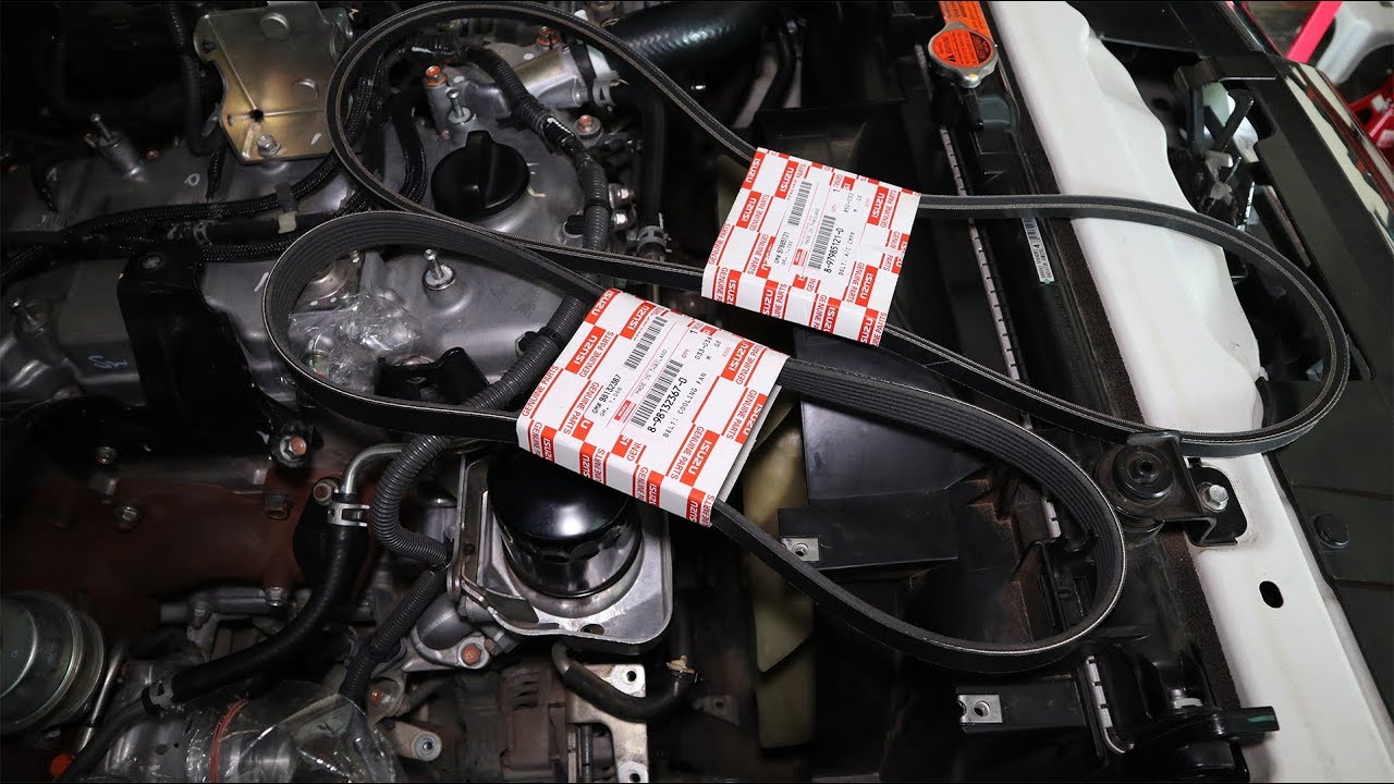 การเปลี่ยนสายพานหน้าเครื่อง All New D-Max 2.5VGS (สายพานไดชาร์จ และ สายพานคอมแอร์)
