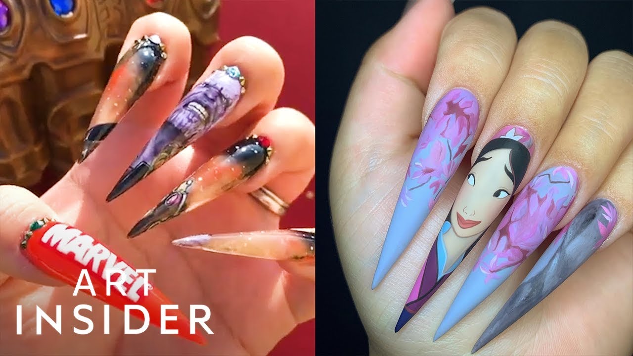 Artist Paints Character-Themed Nails