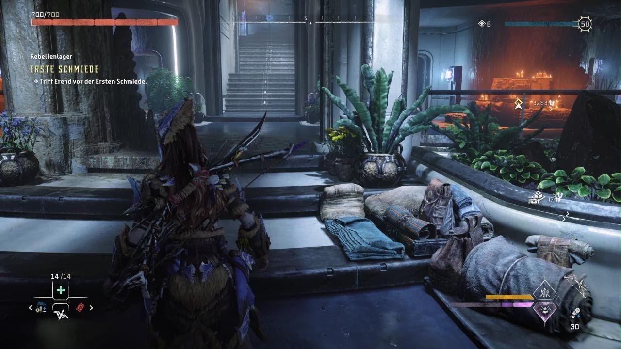 Horizon Forbidden West Gameplay Germany Rebellenlager Erste Schmiede￼