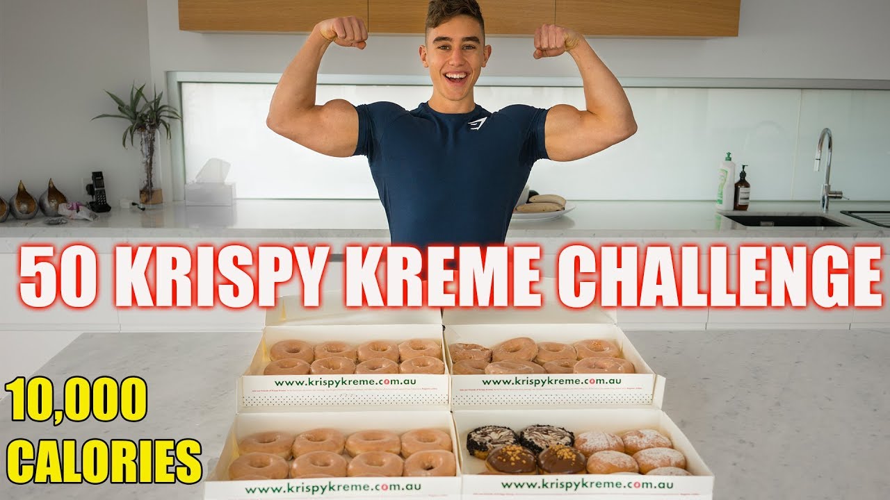 Krispy Kreme Challenge | 50 DONUTS IN 10 MINUTES?! Epic Cheat Meal | Zac Perna