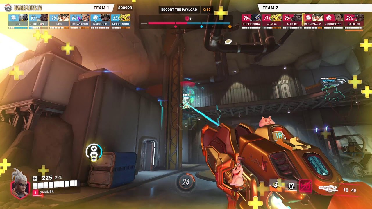 Torbjörn turns Gibraltar’s gate into a kill funnel, locking... by BASILISK — Overwatch Replay 80099R