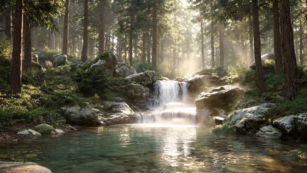Live Waterfall Focus 🌊 Deep Study & Stress Relief Music | Calm Flow for Concentration