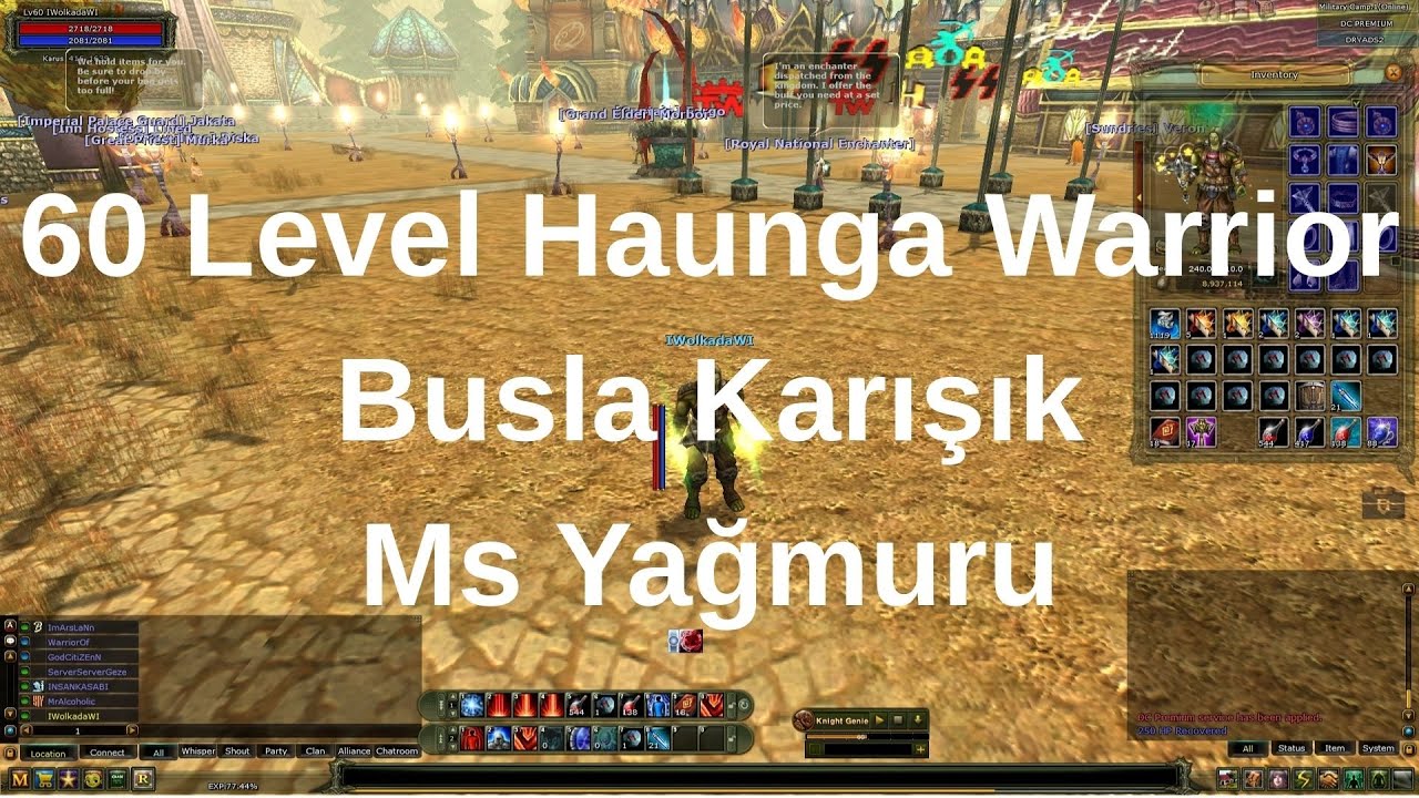 Knight Online l 12 Saat Genie ile Haunga Warrior Farm l 60 lwl Solo Elit Str Bp