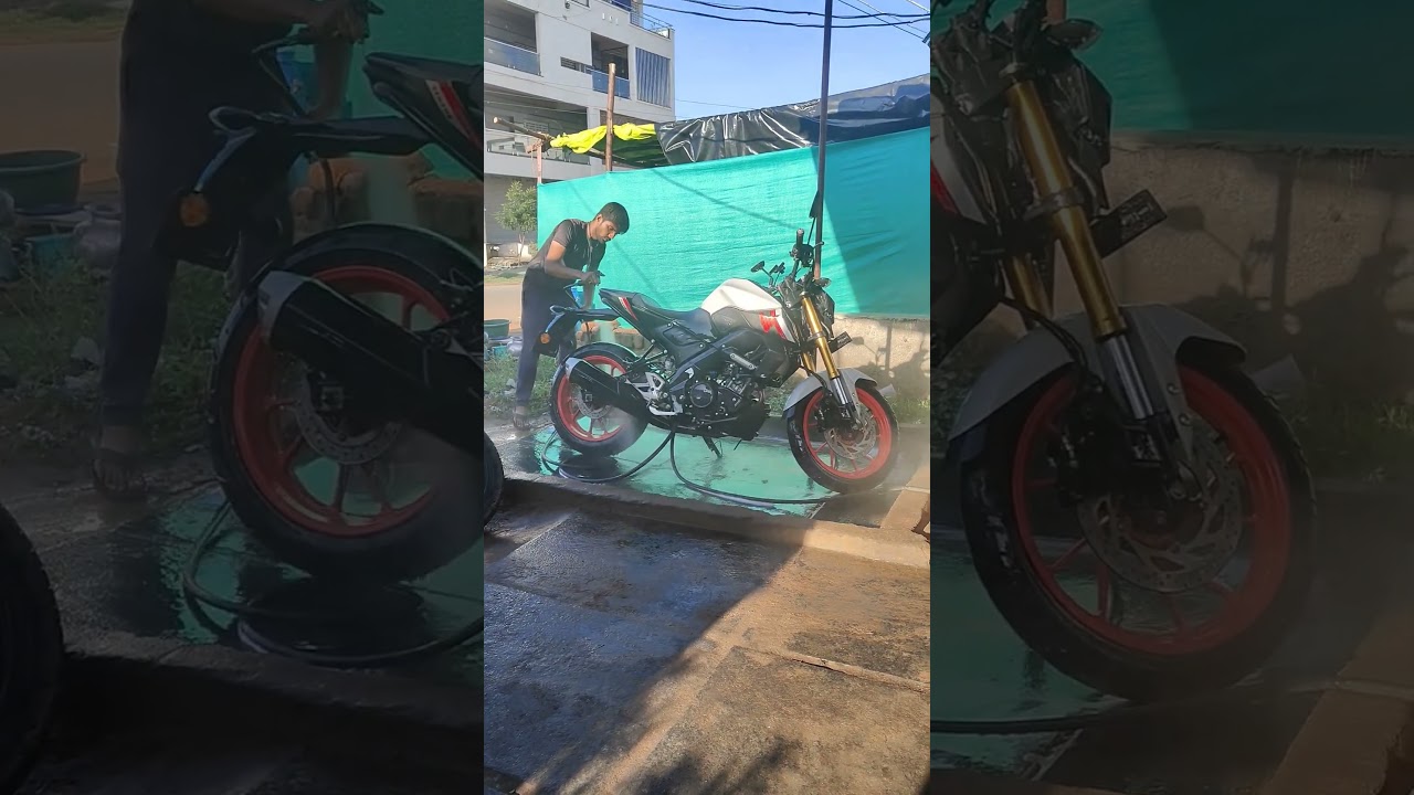 MT 15 BIKE CLEANING #trendingshorts #trending #telugu #appeople #love #song #hyderabad #Ntr