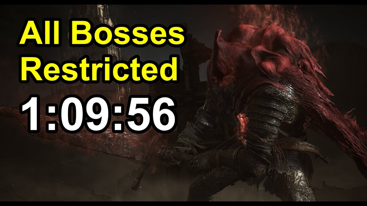 Dark Souls 3 All Bosses Restricted Speedrun World Record [1:09:56]