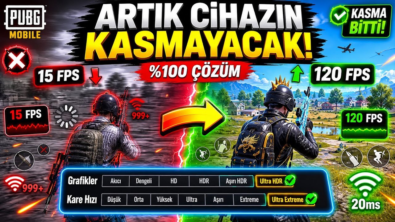 CİHAZ KASIYOR MU? PUBG Mobile En İyi Grafik Ayarları 2026