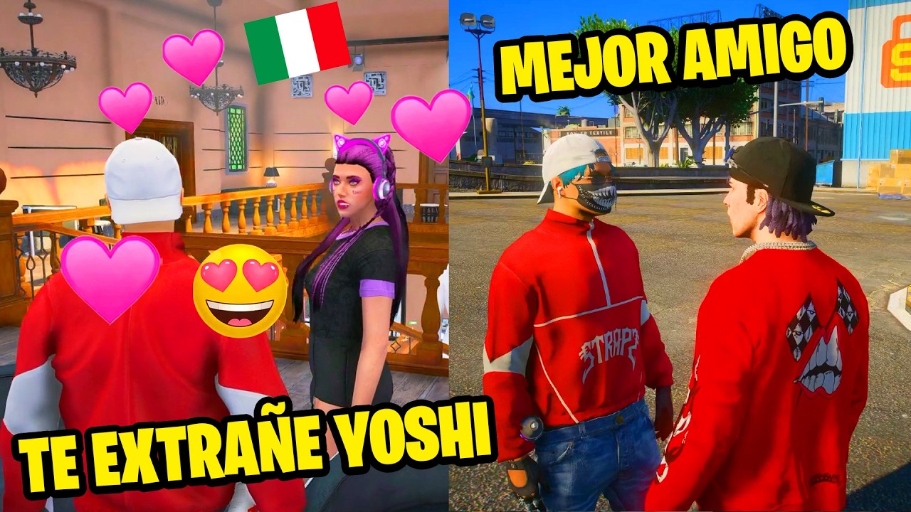 YOSHI CONOCE A ESTA ITALIANA 😍 YOSHI SE RECUENTRA CON SU MEJOR AMIGO 😊| DovuX Life | #gta #gtarp