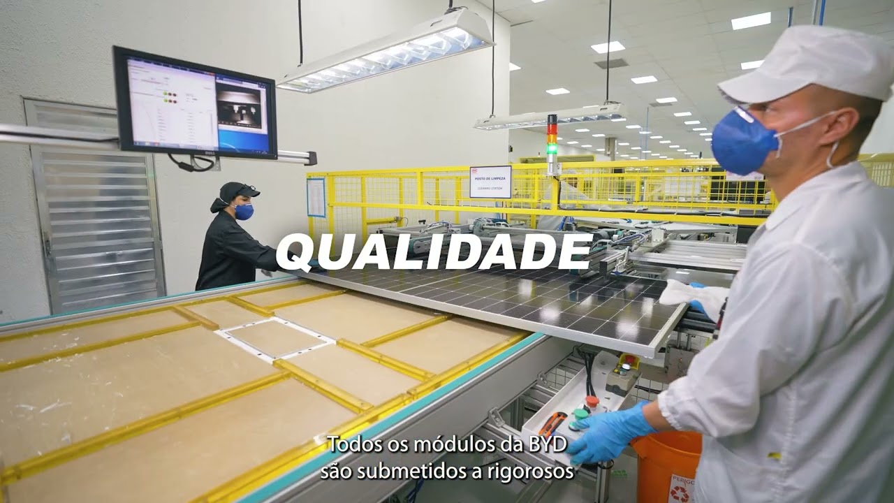Conhe&ccedil;a a estrutura de energia solar da BYD no Brasil