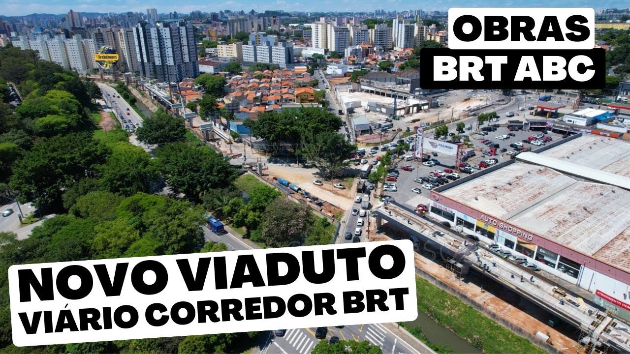 OBRAS BRT ABC VOLTAMOS PRA CONFERIR  EVOLUÇÃO E CONSTRUÇÃO DO NOVO VIADUTO SOBRE ESTR DAS LÁGRIMAS