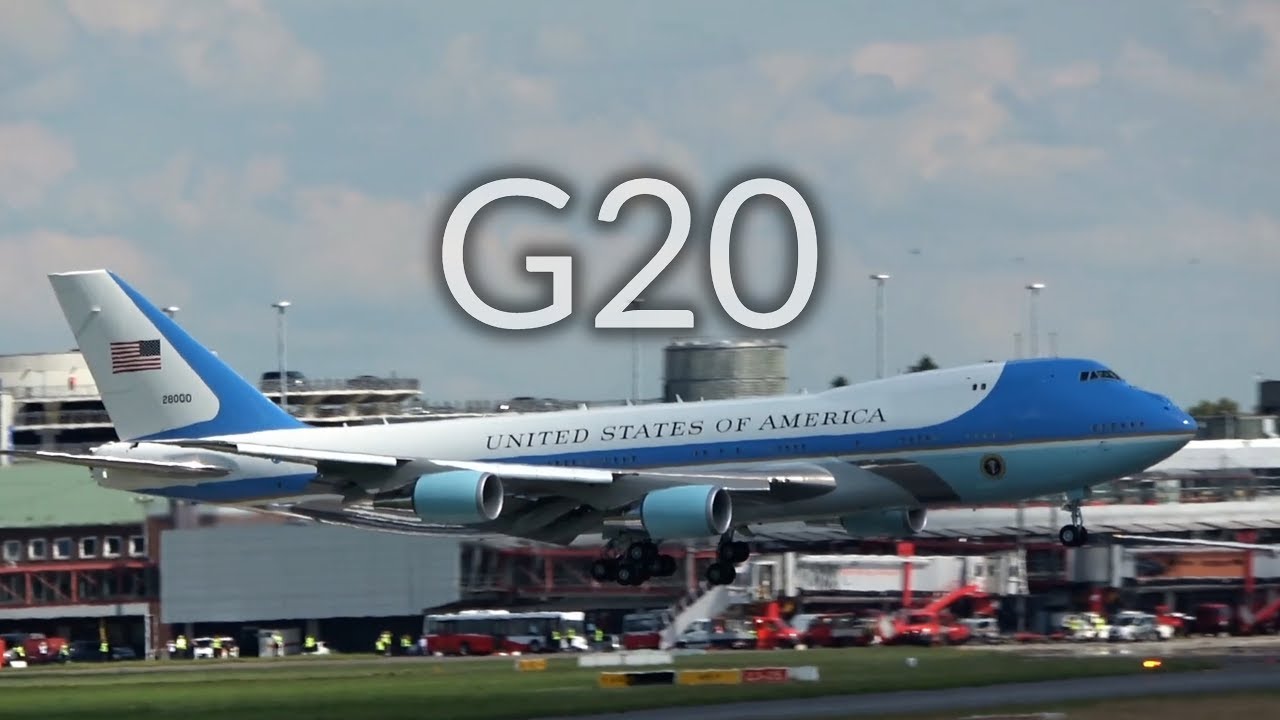 15 minutes of special G20 Planespotting @Hamburg Airport
