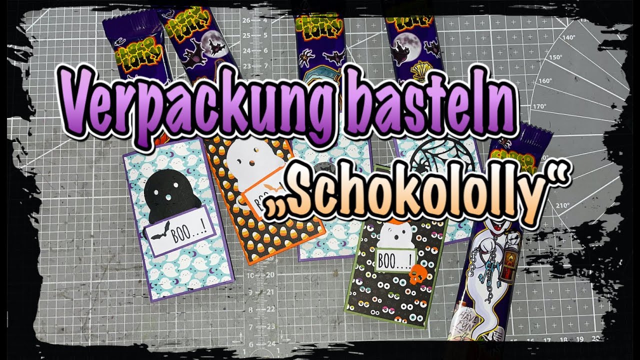 Tutorial/Anleitung Halloween Verpackung, Schokololly Verpackung, basteln mit Papier, DIY
