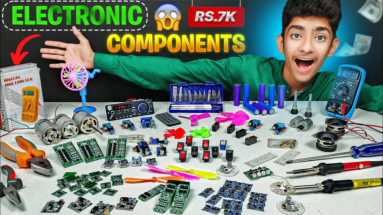 I bought Electronic⚡Components Worth 7000/-Rupees🔥DIY Project Kit | 775 dc motor💡Bluetooth Amplifier