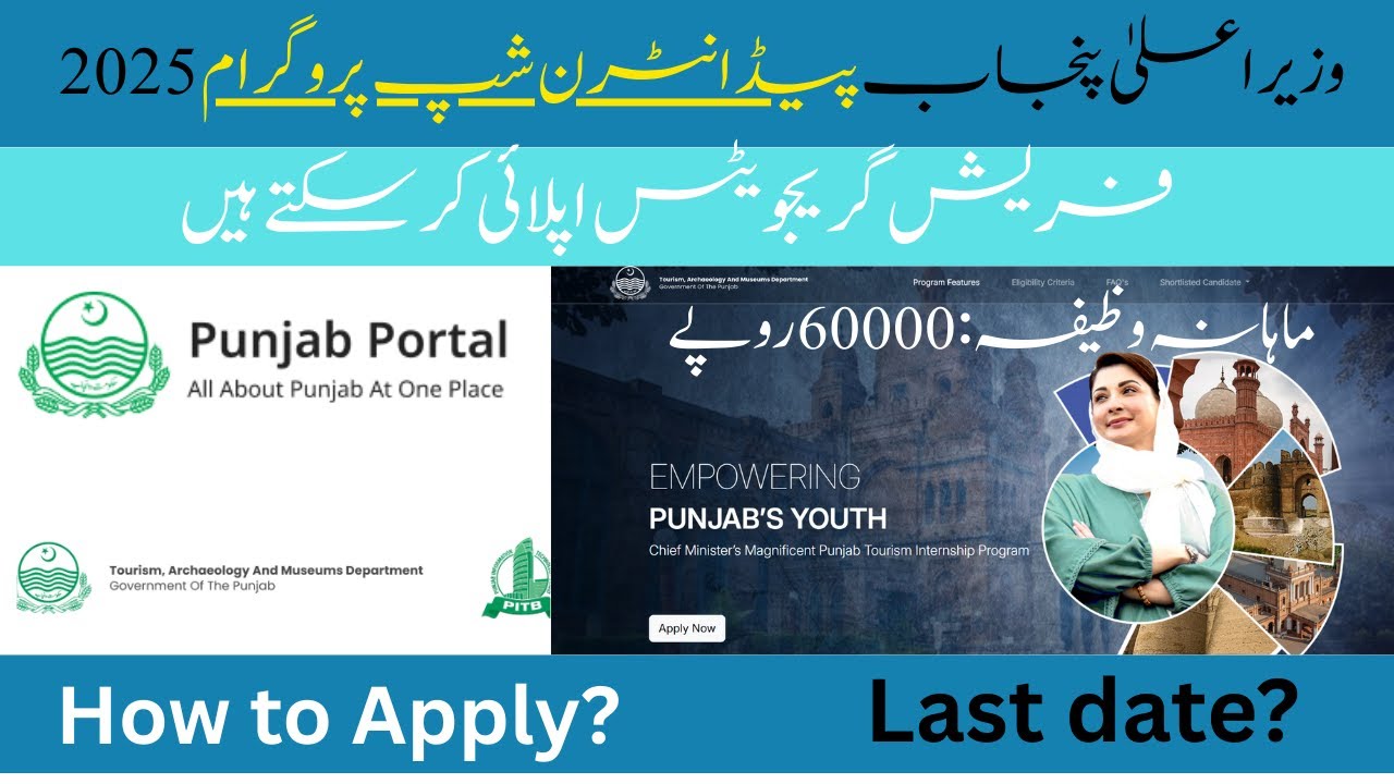 CM Punjab Paid Internship 2025 | Apply Online | 60,000 Stipend for Graduates