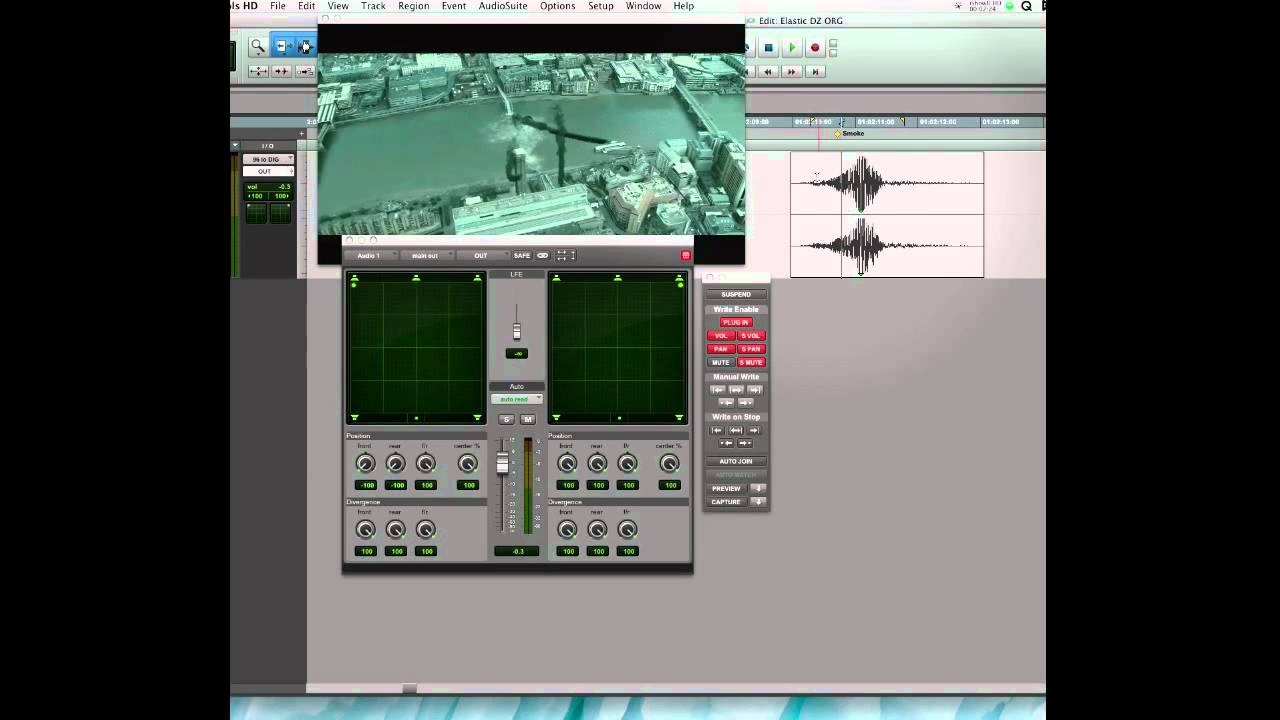 Using Glide to automate surround panning in Pro Tools