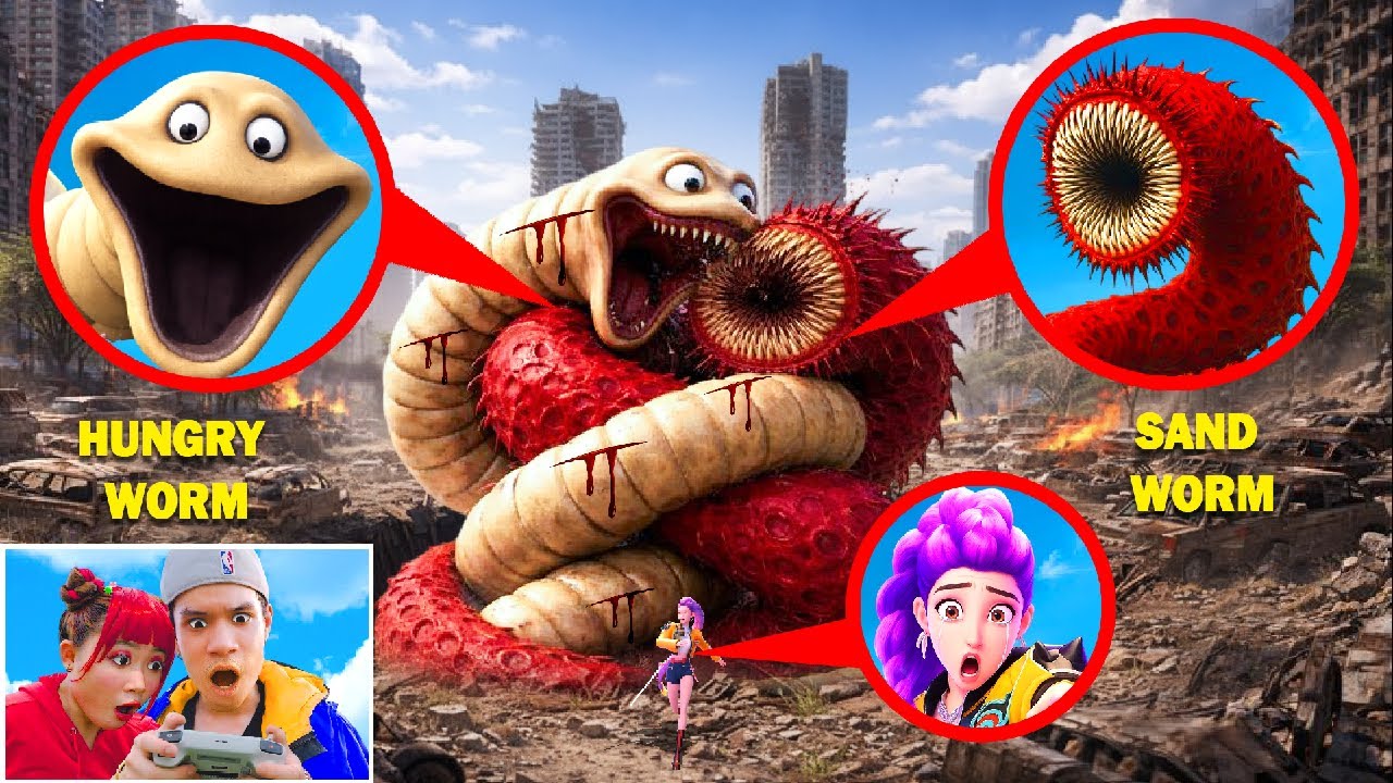CAUGHT on DRONE: HUNGRY WORM vs SANDWORM in Real Life!! Is RUMI (KPOP DEMON HUNTERS) Involved? 😱
