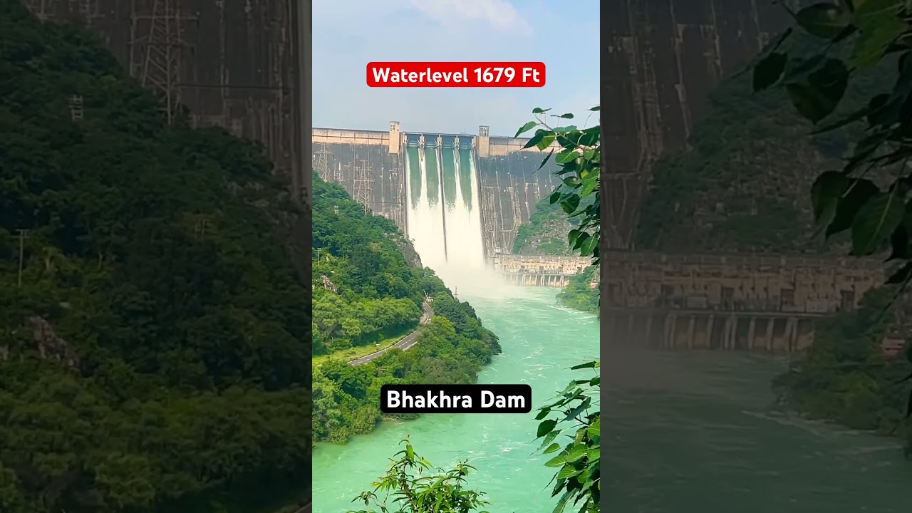 Bhakra dam water level 1679 ft #punjabfloods2025 #nangaldam #bhakradam #floods #gobindsagarlake