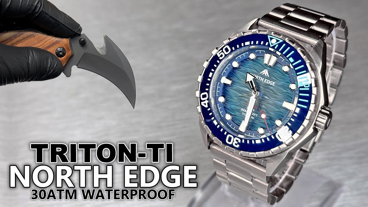 TRITON-TI Titanium North Edge Unboxing and Review Diving Watch - Aesthetic ASMR