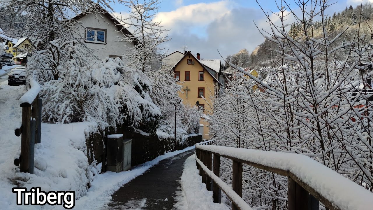Winter in Triberg after a snowfall. Schwarzwäld. Germany.