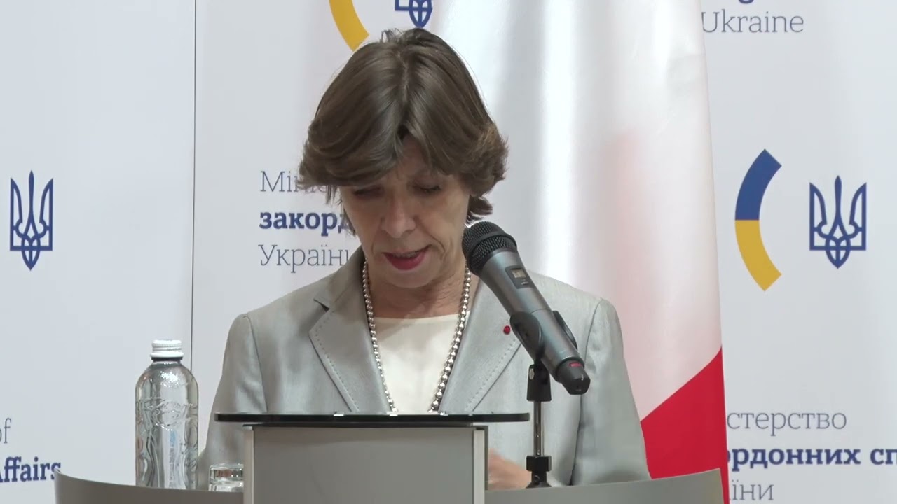 Kiev - Conférence de presse de Catherine Colonna et Dmytro Kuleba (30/05/2022) à la mi -journée