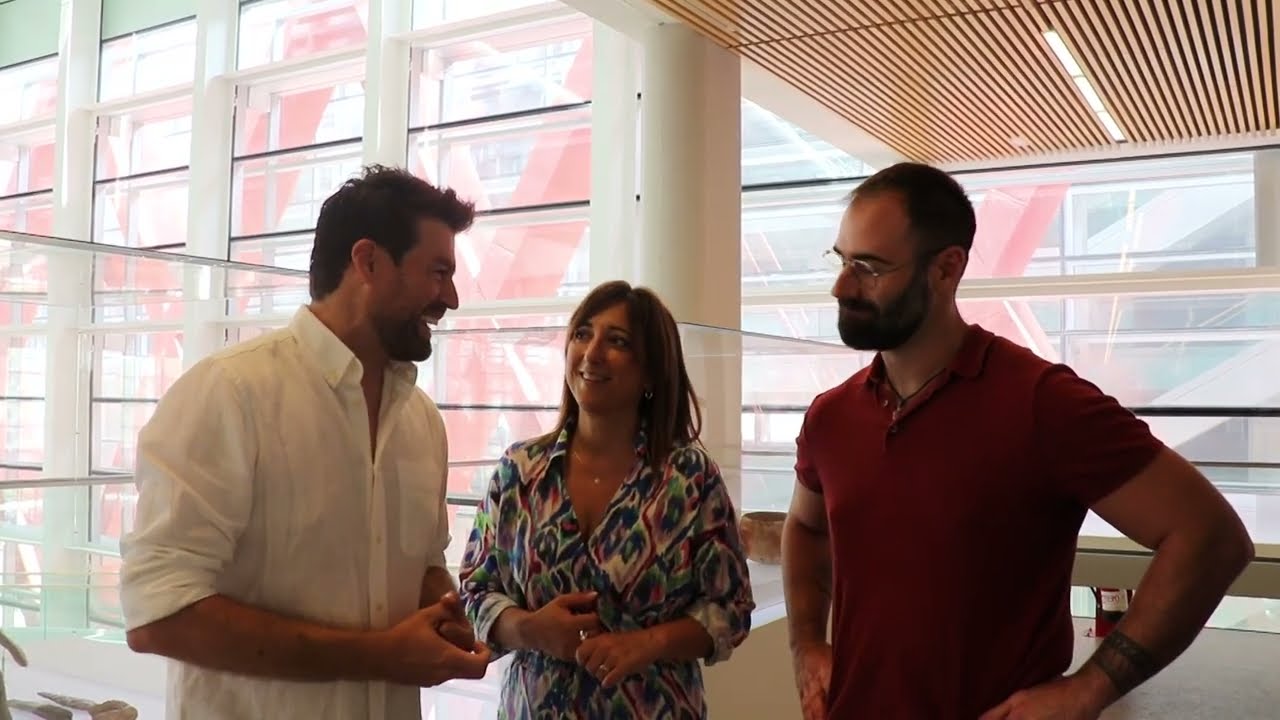 Visita al MEH de los divulgadores de Ciencia @I_MartinLerma @ElPakozoico y @Arqueoinquieta