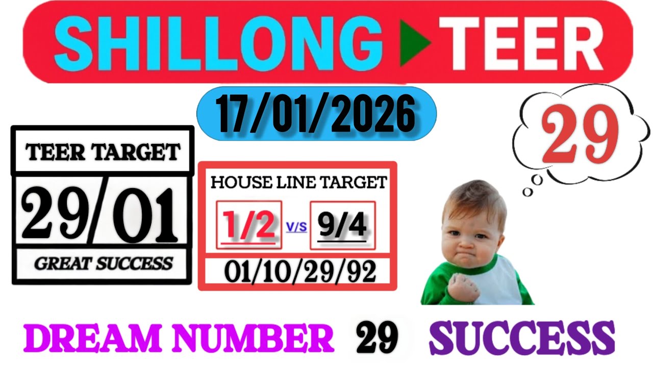 17/01/2026 Shillong Teer Common Number today | Shillong Teer Target Number Today