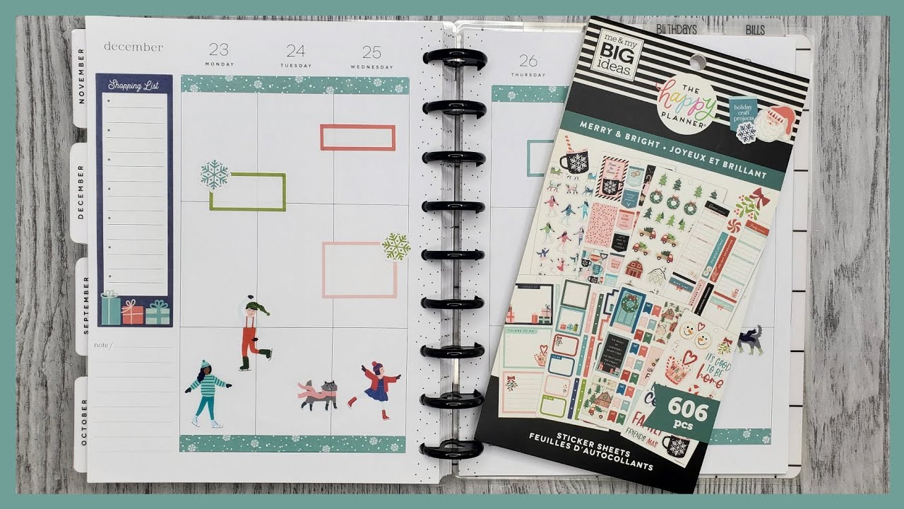 Plan With Me | Merry & Bright | Classic Vertical Happy Planner