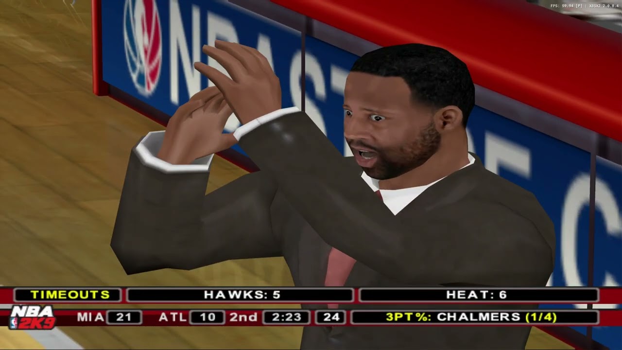 Игровой процесс NBA 2K9 на Xbox Series X (PS2)