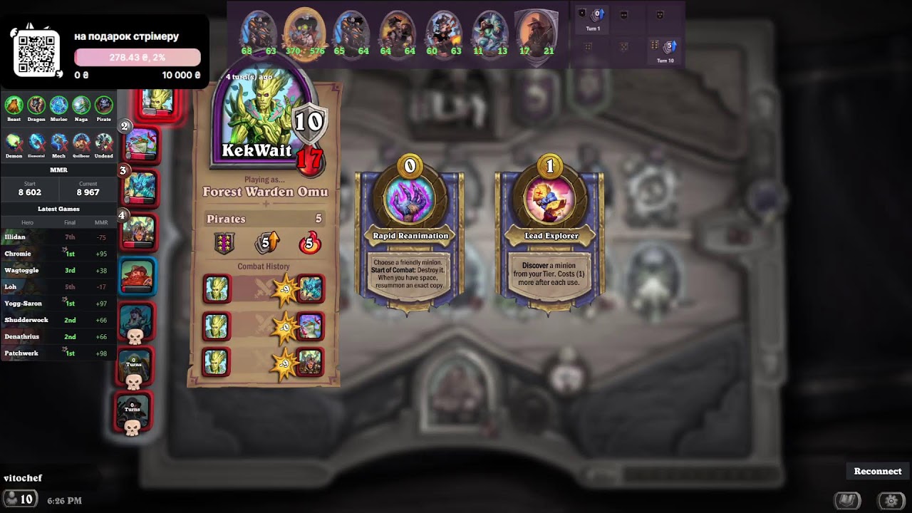 Кидаю картон в тавернІ бобa | Hearthstone Battlegrounds Українською