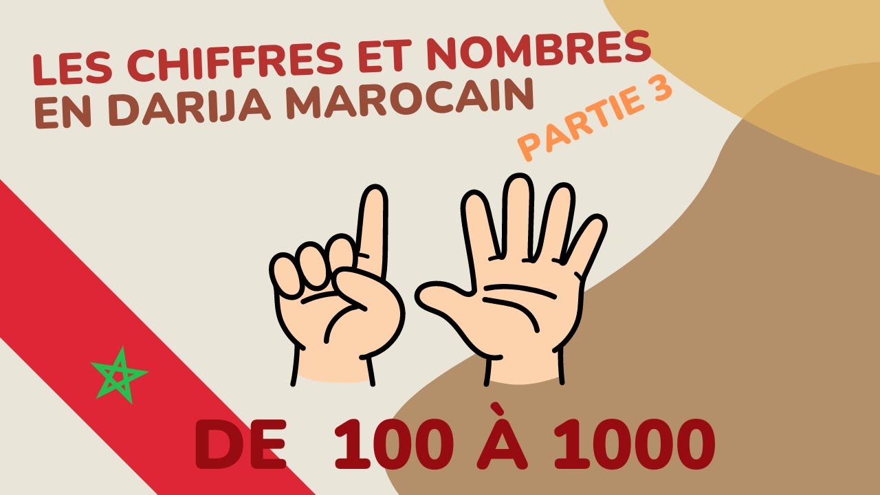 #8 🇲🇦​ Apprendre le darija/arabe marocain : LES NOMBRES partie 3 - Savoir compter de 100 à 1000