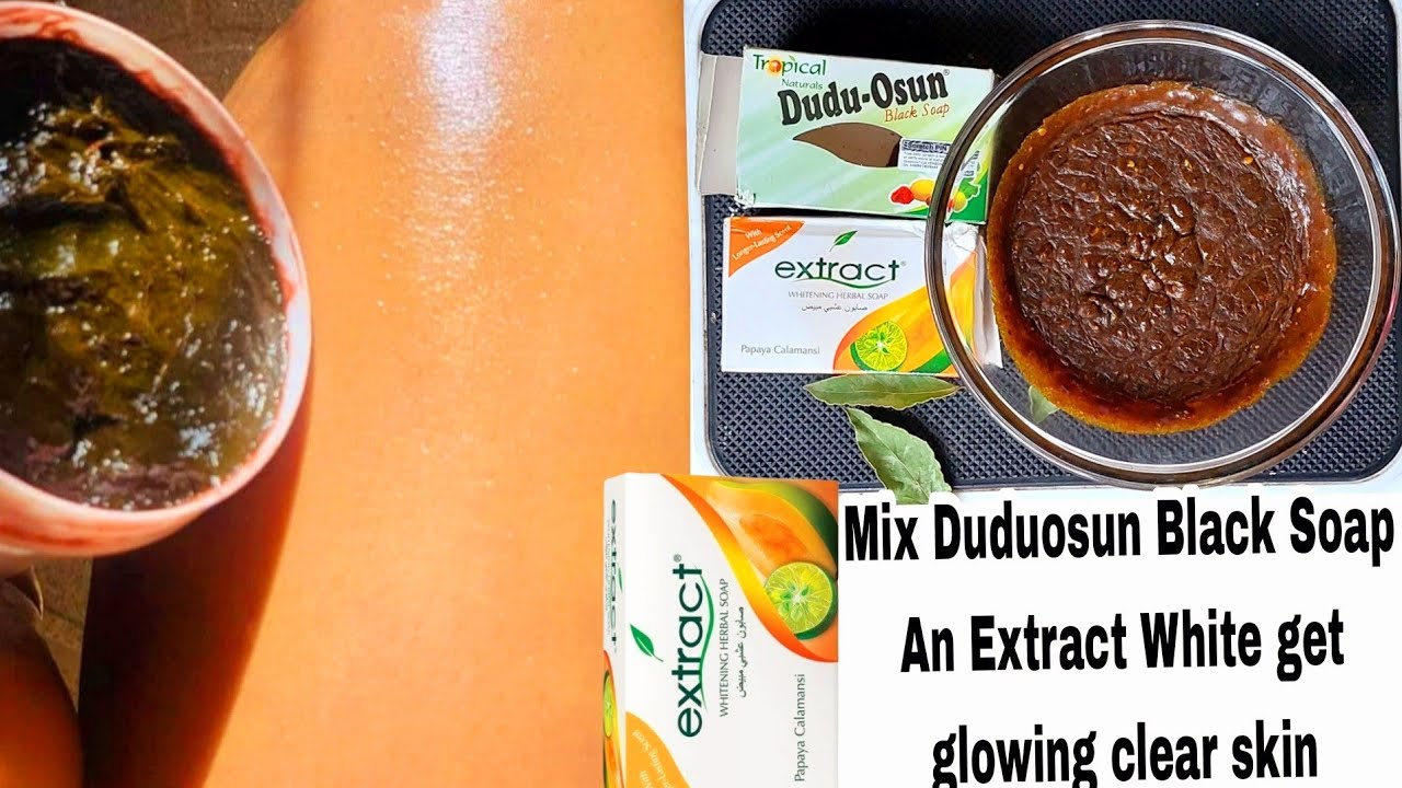 Mixing & Use Africa Black soap for a clear glowing brighter skin | how to make Africa Black soap