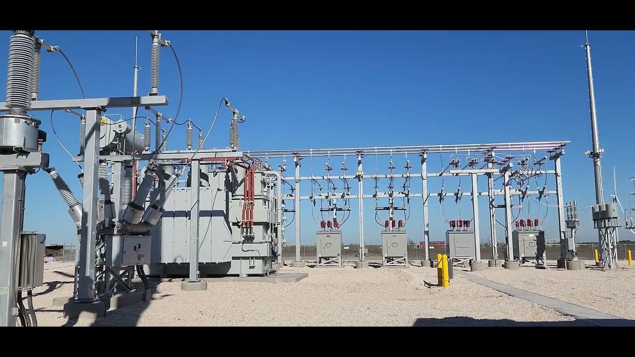 138 kV High Voltage Substation Walk