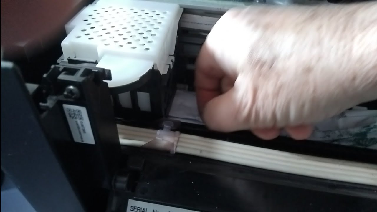 Papel preso, luzes estão Acesas, objetos preso dentro da Epson L3250 