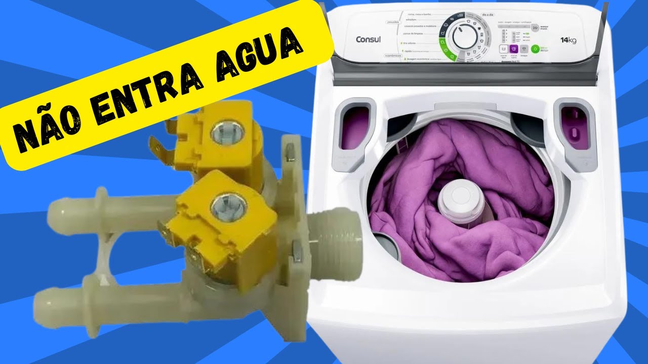 ✔️⭕️MÁQUINA DE LAVAR CONSUL 16kg NÃO ENTRA ÁGUA - NÃO ENCHE- COMO TROCAR A VÁLVULA DE ENTRADA