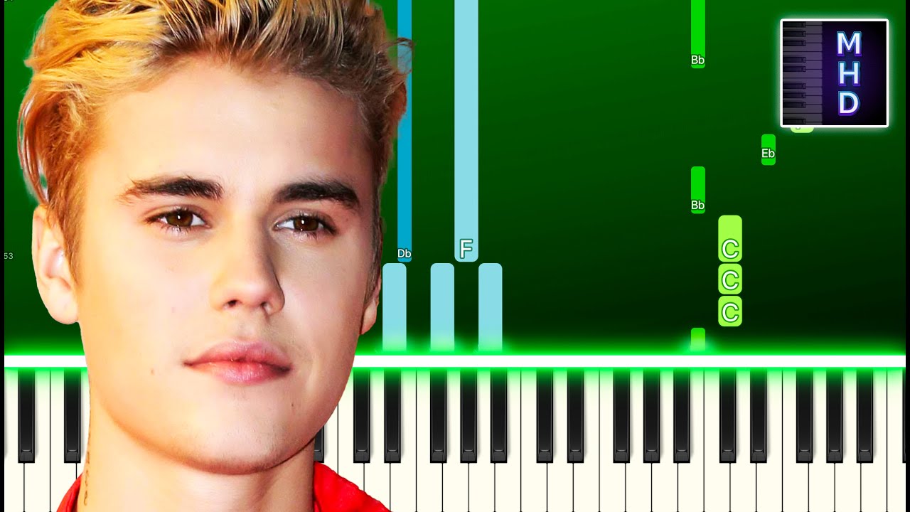 Justin Bieber - Confident ft. Chance The Rapper (Piano Tutorial Easy)