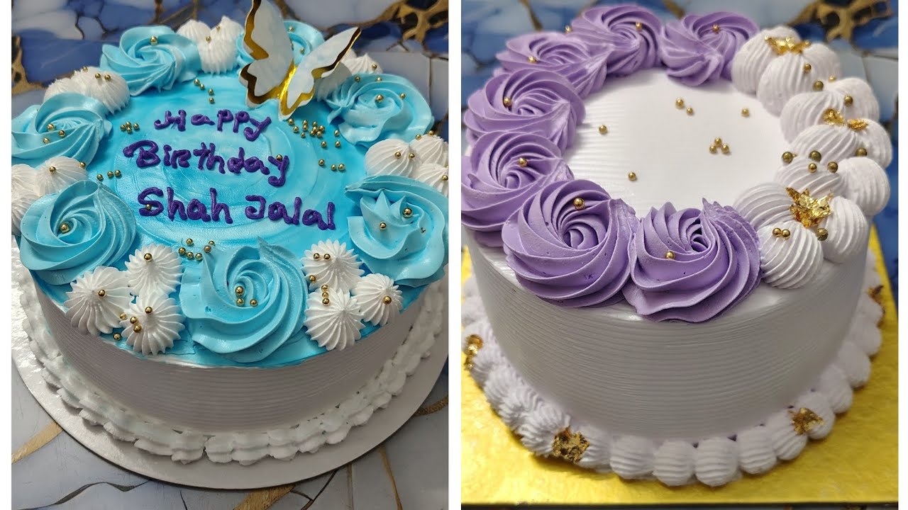 ৩ টি ভ্যানিলা ফ্লেভার কেক ডেকোরেশন। Vanila flavour cake decoration tutorial.......... 