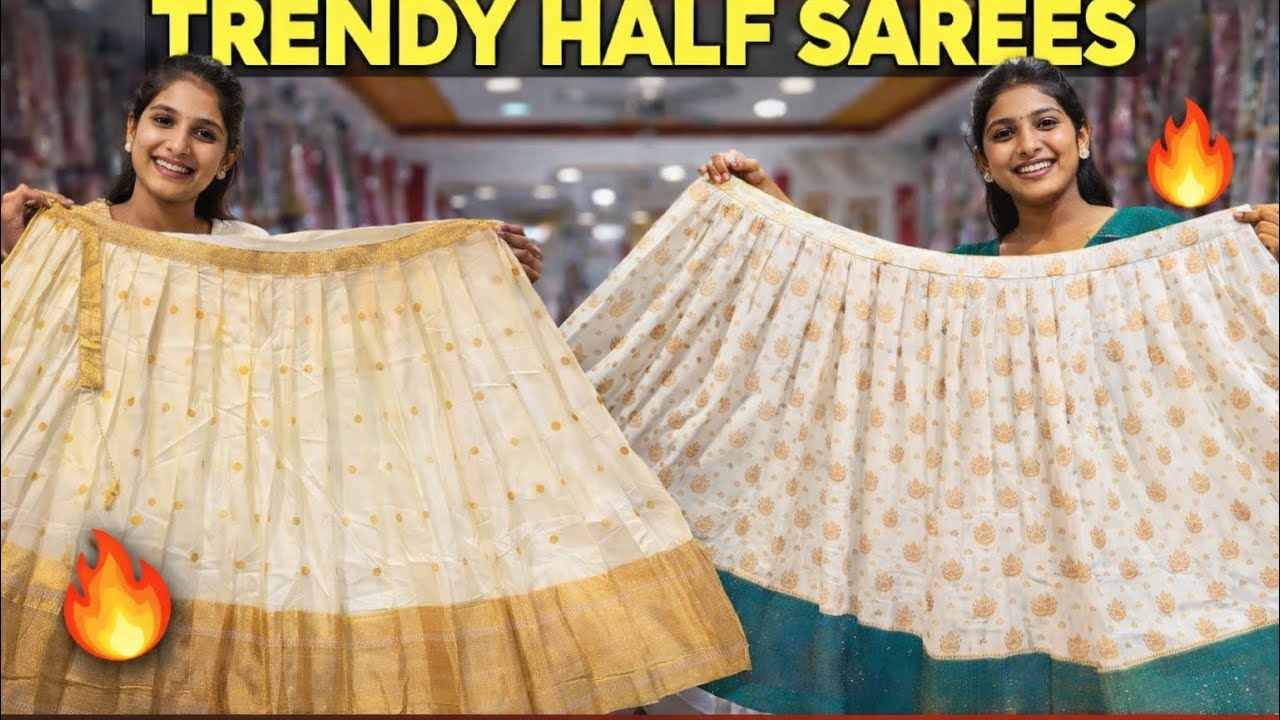 Trending Half Saree Designs 2026  😍Wedding 🔥Party Wear😱 Sowcarpet shop shree Siyala Boutique