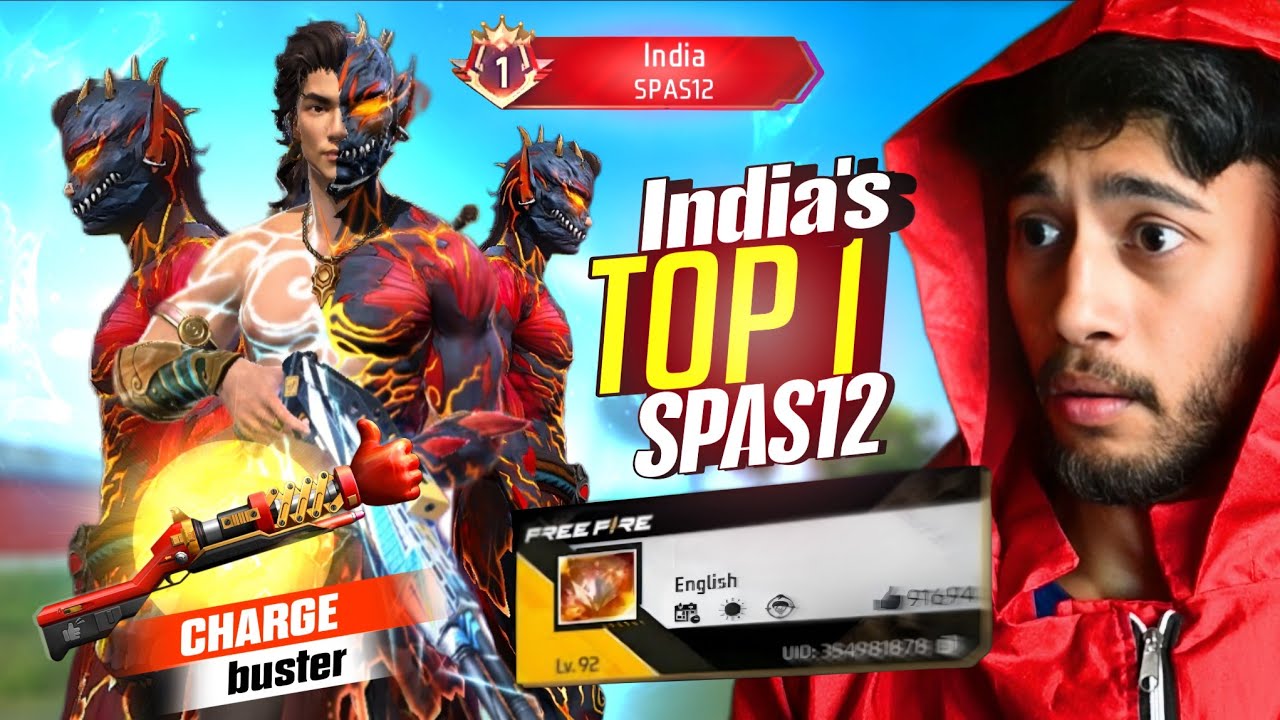 Top 1 SPAS & Charge Buster Player VS Badge99 🔥 Free Fire