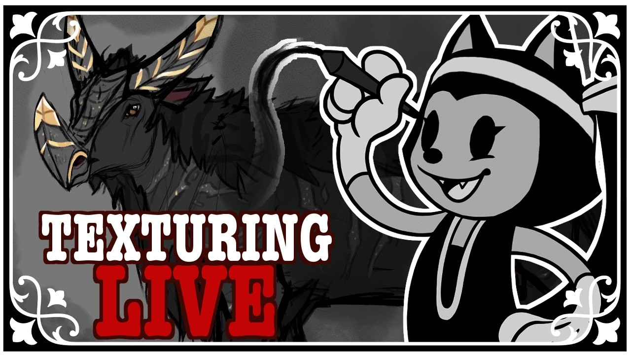 Texturing a Bull-Creature in 3DCoat! #5 (Game Dev LIVE)